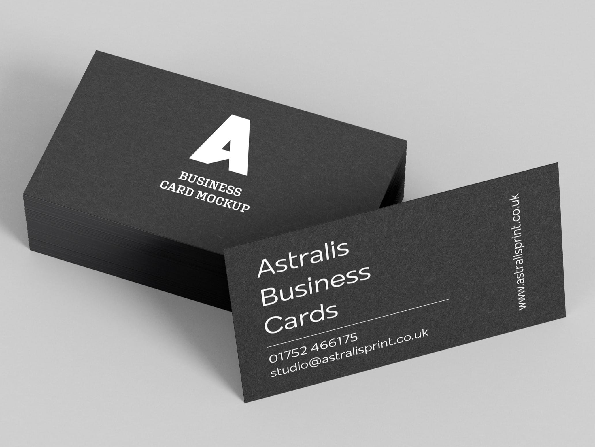 Business cards printed by Astralis Print and Design